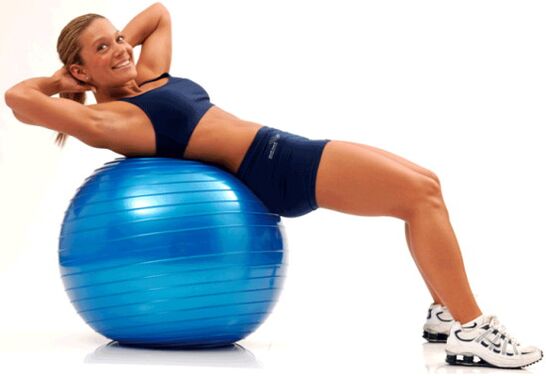 work out on a fitball for weight loss
