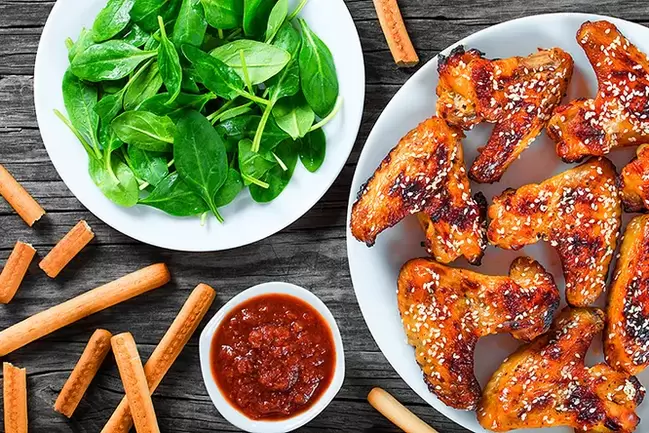 chicken wings on a carb -free diet
