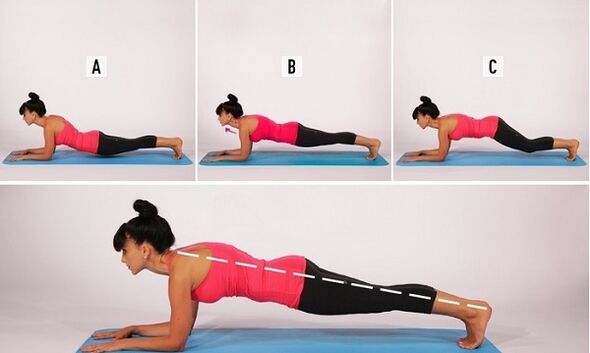 Incorrect and correct techniques for doing planks to reduce belly fat